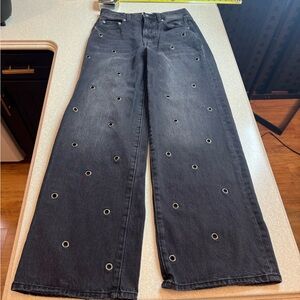 Pistola Black Hendrix Grommet wide-leg jeans (26)